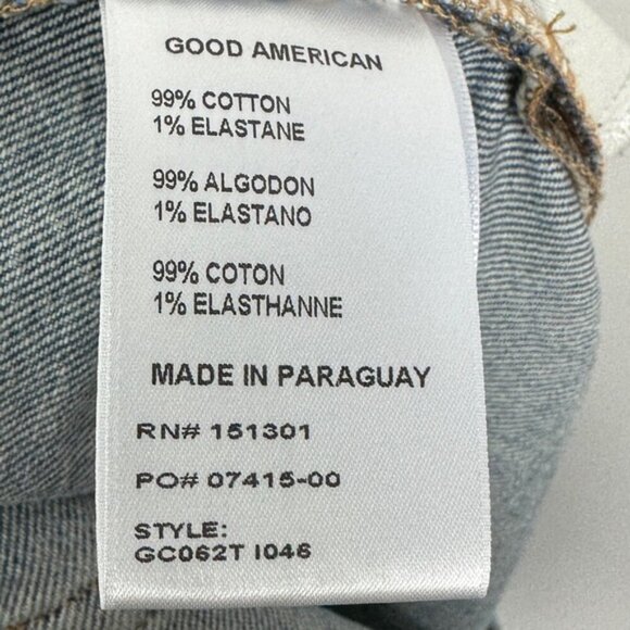 NWT Good American Good Classic Jeans Indigo Blue Size 20 High Rise Distressed - Picture 10 of 15